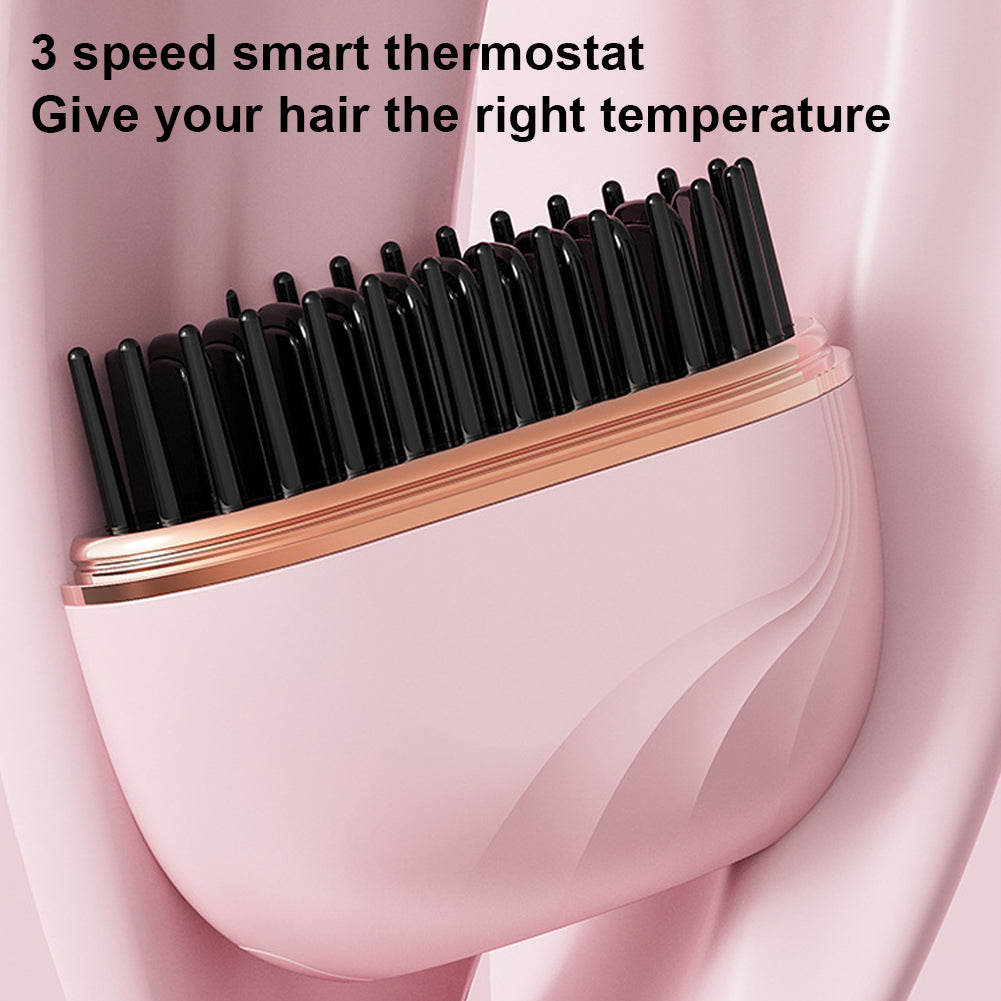 Hair Care Long Hair - ヘアストレートニングコーム ワイヤレス充電式ストレートナー ケアスタイリングコーム 家庭用 ロングヘアスタイリング ふんわりヘア