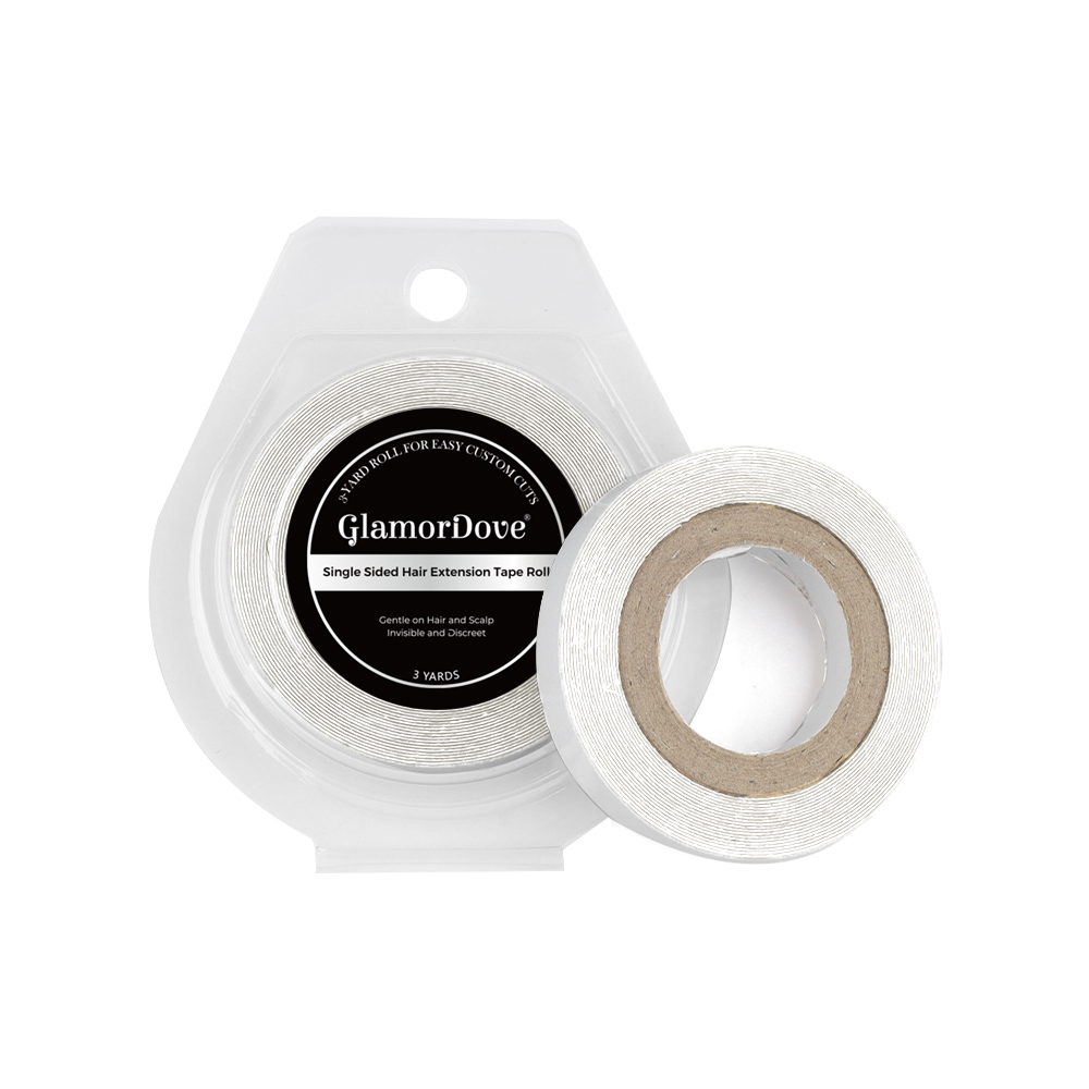 Hair Extension Tape In - GlamorDove 3Y 片面テープロール (テープウェフト＆テープインヘアエクステ用)、防水、強力接着、目立たない、簡単カットテープ