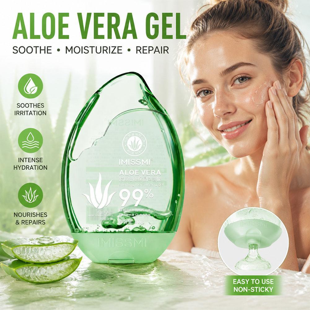 Hair Care With Aloe Vera - 300g アロエベラジェル スージングアロエフェイスモイスチャライザー、保湿アロエジェル 速吸収タイプ 顔、体、髪用、日焼け後のスキンケア