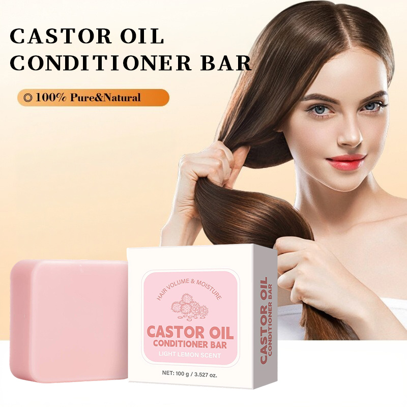 Hair Care Conditioner - ヒマシ油コンディショナーソープバー、保湿栄養固形シャンプー、毛根ケアを強化、乾燥して縮れたダメージヘア用