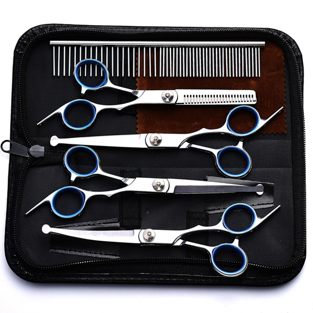 プロフェッショナル犬用グルーミングハサミセット 7 in 1 - Hair Care Step のレビューと価格