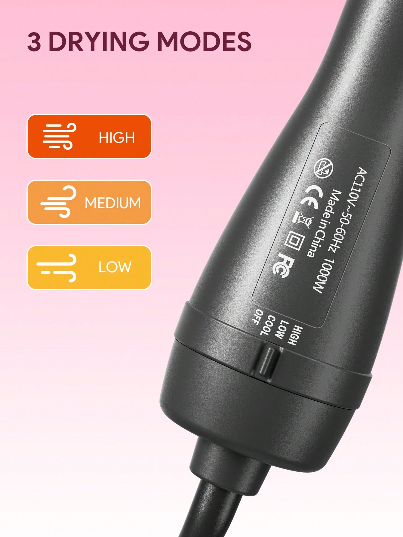 JMMO 3 in 1 ホットエアブラシ（米国プラグ付き）、 - Hair Care Step のレビューと価格