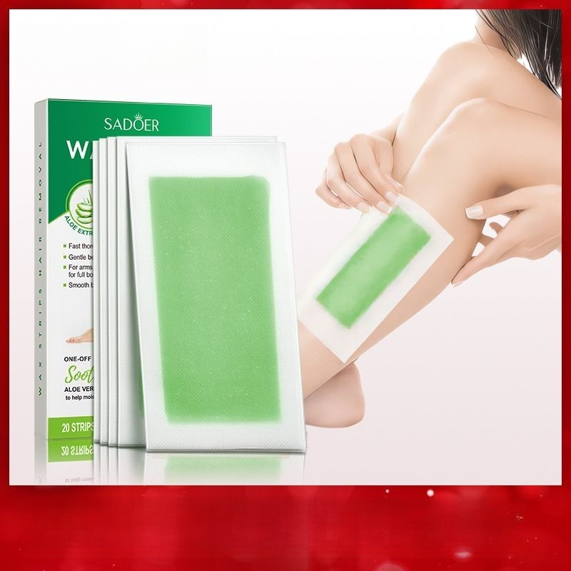 ワックスペーパーストリップ アロエベラ 両面脱毛 脇 脚 ボ - Hair Care With Aloe Vera のレビューと価格