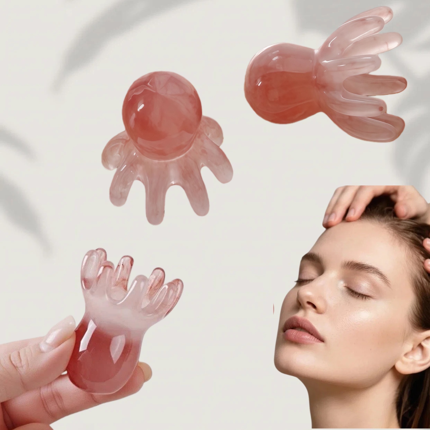 かわいいタコ頭皮マッサージコーム（樹脂製）｜韓国ヘアケア、ス - Hair Care Korean のレビューと価格