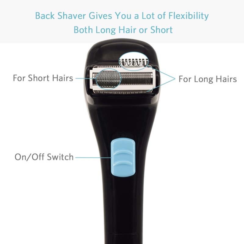 電動バックボディトリマー、取り外し可能なステンレスカッター付 - Hair Care Long Hair のレビューと価格