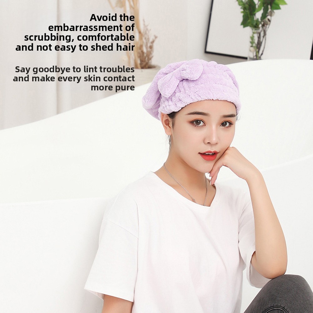 ボウノットシャワーキャップ超吸収性ヘアタオルラップロングヘア - Hair Care Long Hair のレビューと価格